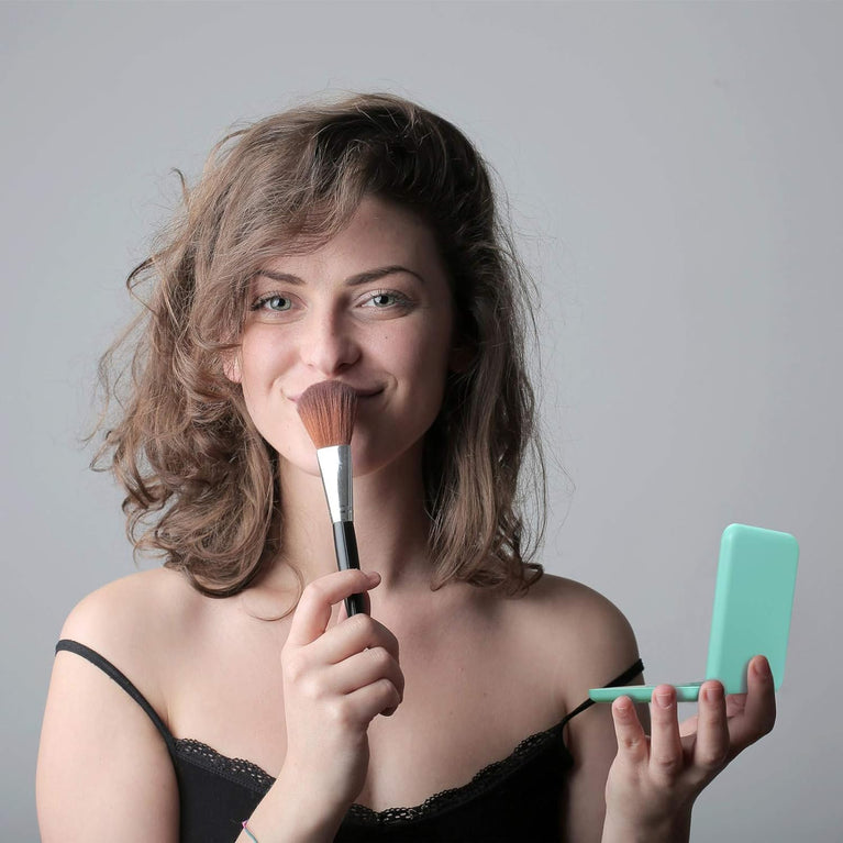 Travel Makeup Mirror with LED Light, 1X/3X Magnification, Compact and Portable Handheld Mirror