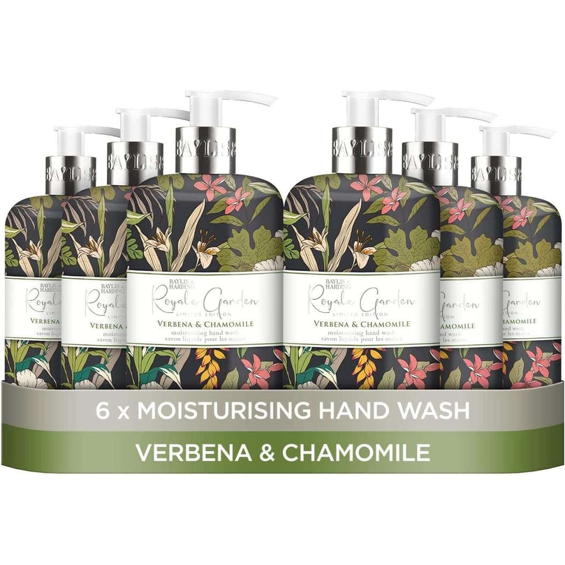 Baylis & Harding Royale Garden Verbena & Chamomile Hand Wash, 500 ml (Pack of 6) - Vegan Friendly