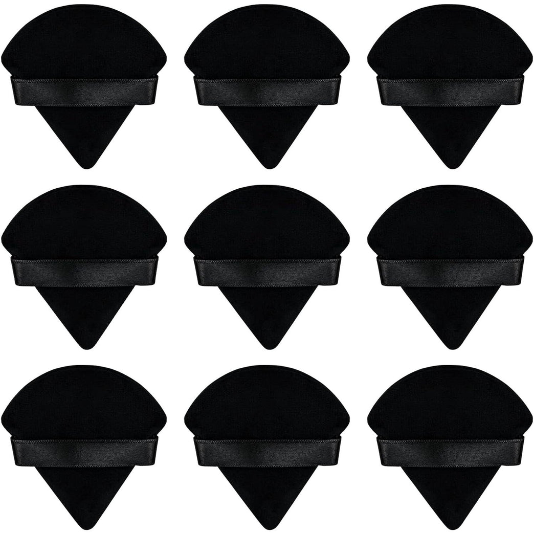 Flawless Finish Makeup Powder Puffs - 9Pcs Dual-Use Triangle Tools for Precision Application