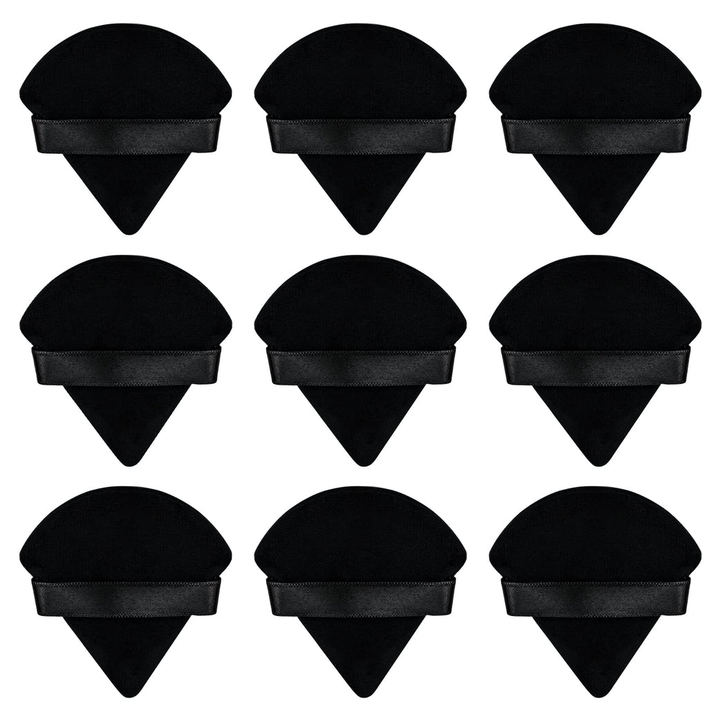 Flawless Finish Makeup Powder Puffs - 9Pcs Dual-Use Triangle Tools for Precision Application