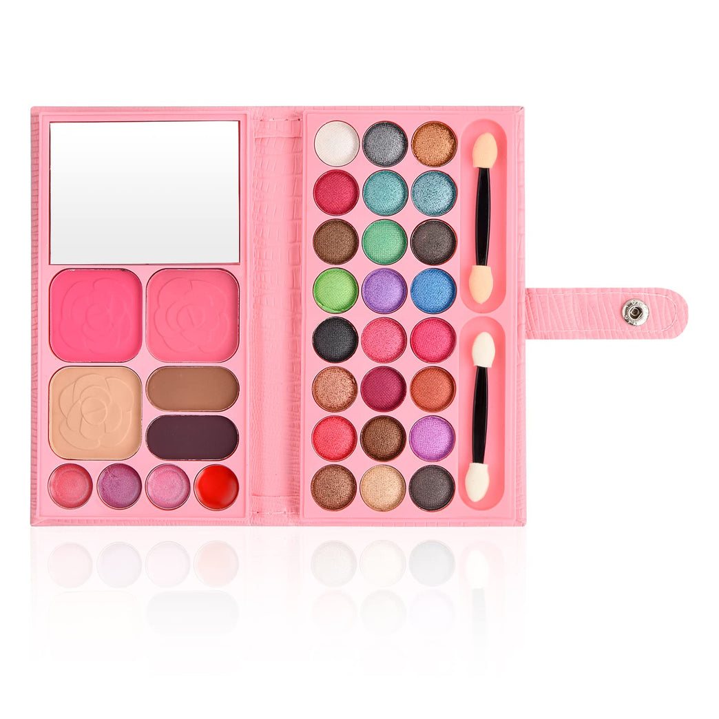 All-in-One Beauty Enthusiast's Makeup Palette Kit with Essential Cosmetics and Tools
