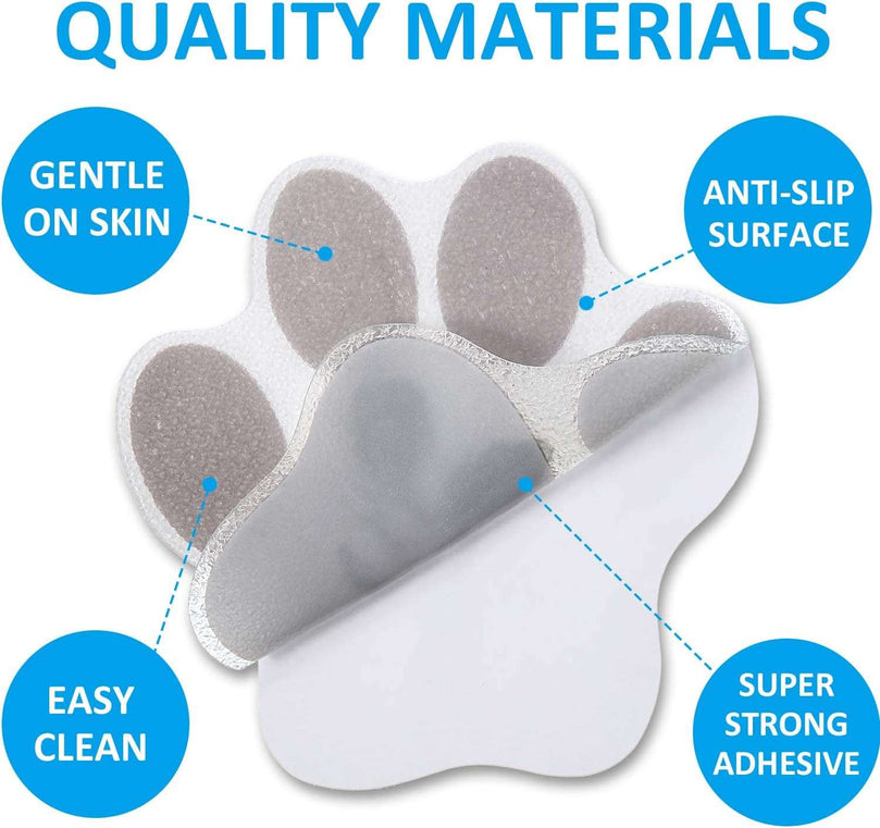 Mudder 20 Pcs Non Slip Bathtub Stickers Non Slip Shower Sticker Adhesive Paw Decals Treads Non Slip Traction to Tubs Bathtub Stickers Anti Slip Applique for Bathtub Pools, Boats, Stairs