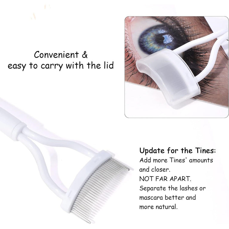Eyelash Grooming Tool with Curved Comb for Flawless Mascara Application