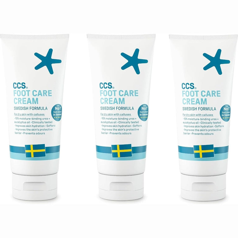 CCS Ultimate Foot Care Hydrating Cream - Triple Pack of 175ml Tubes for Soft, Smooth Skin