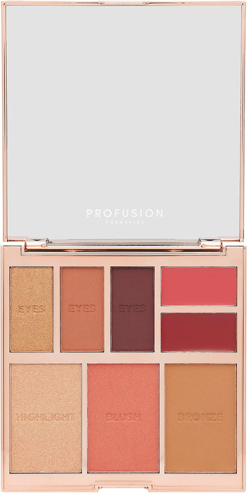 Radiance Full Spectrum Palette by Profusion Cosmetics - 8-in-1 Eye, Face & Lip Kit