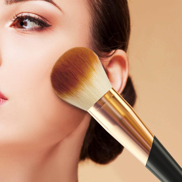 Ultimate Glam 10pcs Makeup Brushes Set - Luxurious Beauty Tools for Women's Perfect Makeup Looks