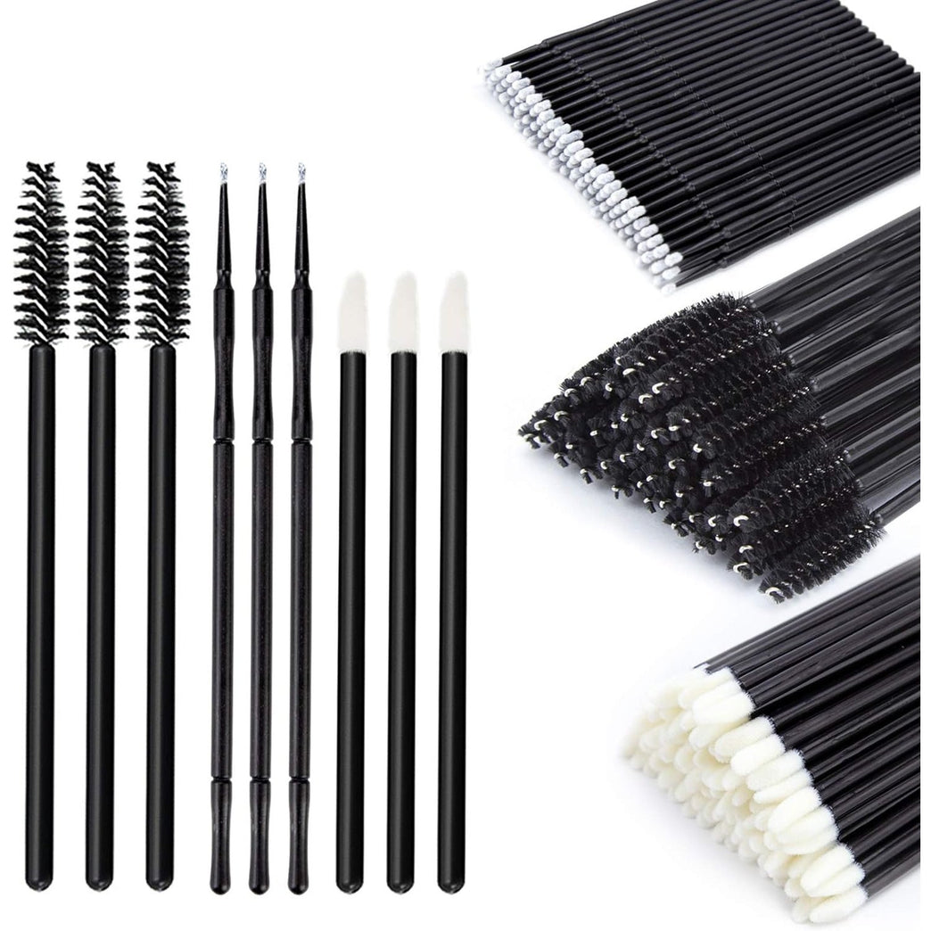 Canvalite All-in-One Makeup Applicator Kit - 300 Pcs Lip, Eyelash and Micro Brushes Set with Disposable Mascara Wands, Lipstick Wands and Micro Makeup Brushes