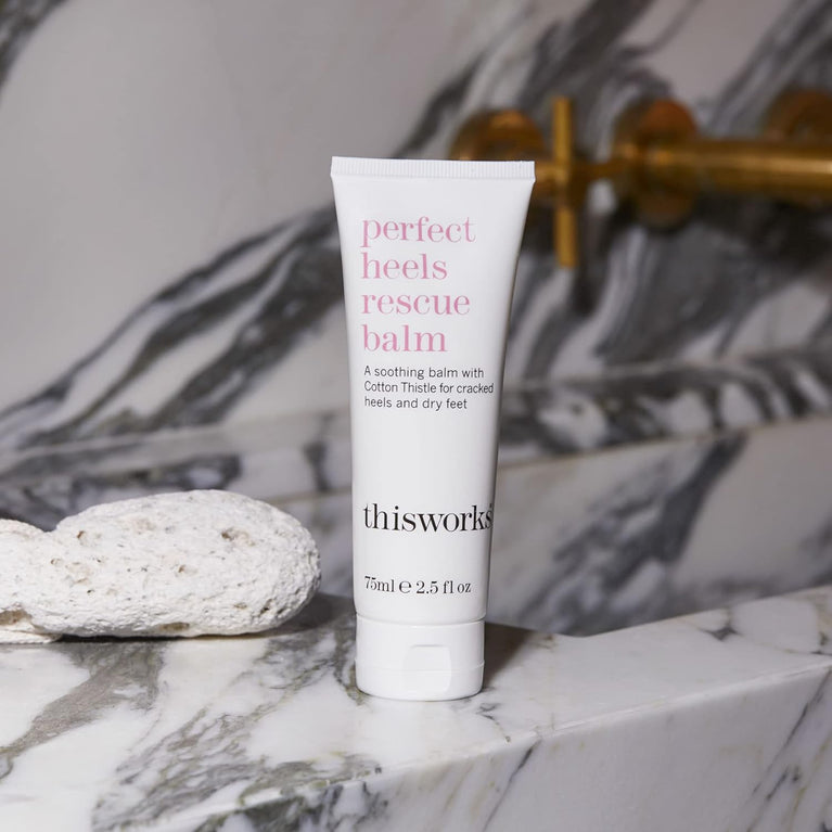 Revitalizing Foot Care Cream with Cotton Thistle, Lemon and Lavender Oils 75ml - Heel Balm for Dry Skin and Cracked Heels