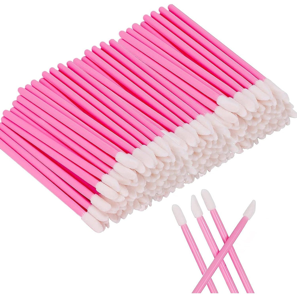 Hygienic 200-Piece Disposable Lip Gloss Application Set with Soft Bristle Wands for Lipstick and Concealer Application