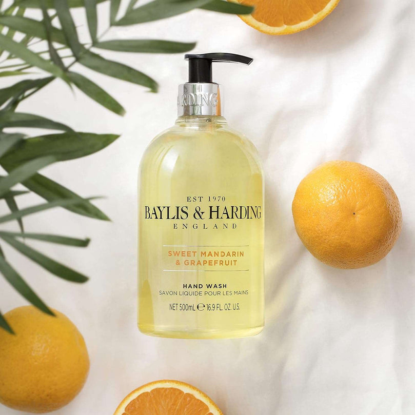 Baylis & Harding Sweet Mandarin and Grapefruit Hand Wash, 500 ml (Pack of 3) - Vegan Friendly