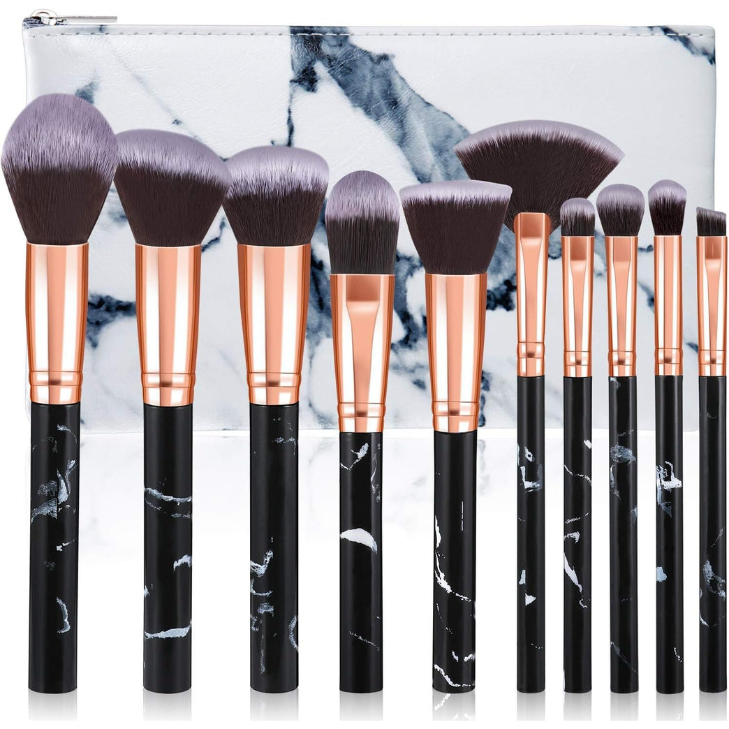 Marble Makeup Brush Set with Stylish Design and Premium Soft Bristles