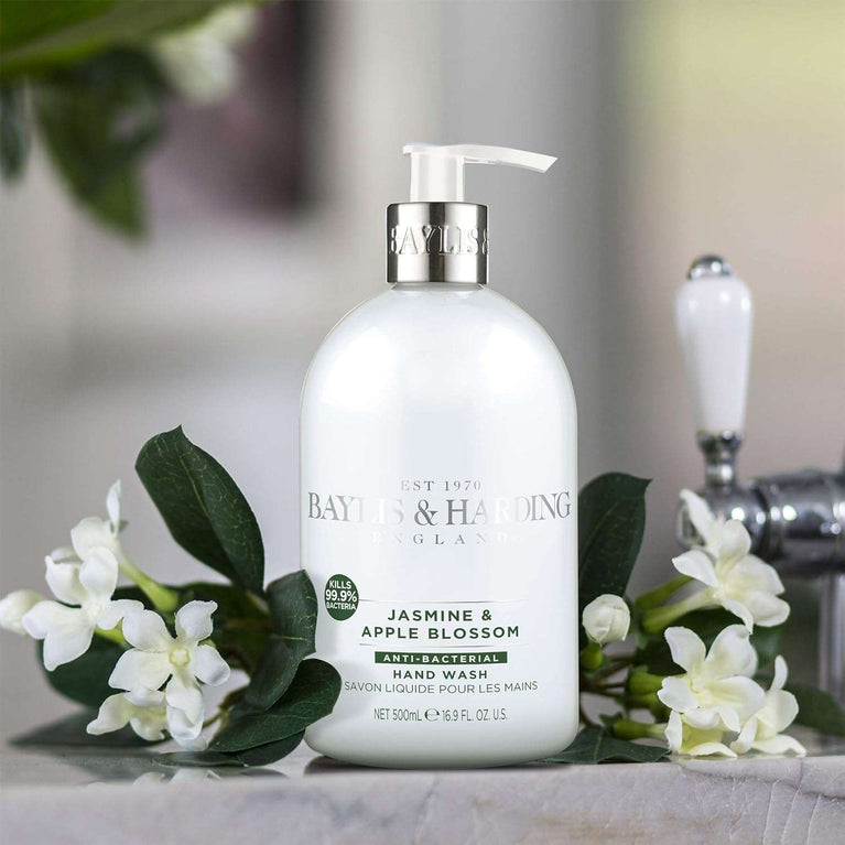 Baylis & Harding Jasmine and Apple Blossom Anti-Bacterial Hand Wash, 500 ml (Pack of 3) - Vegan Friendly