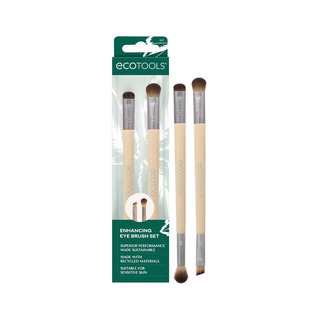 Enhance Your Eyes: Dual-Sided Brush Set for Eco-Friendly Makeup Application