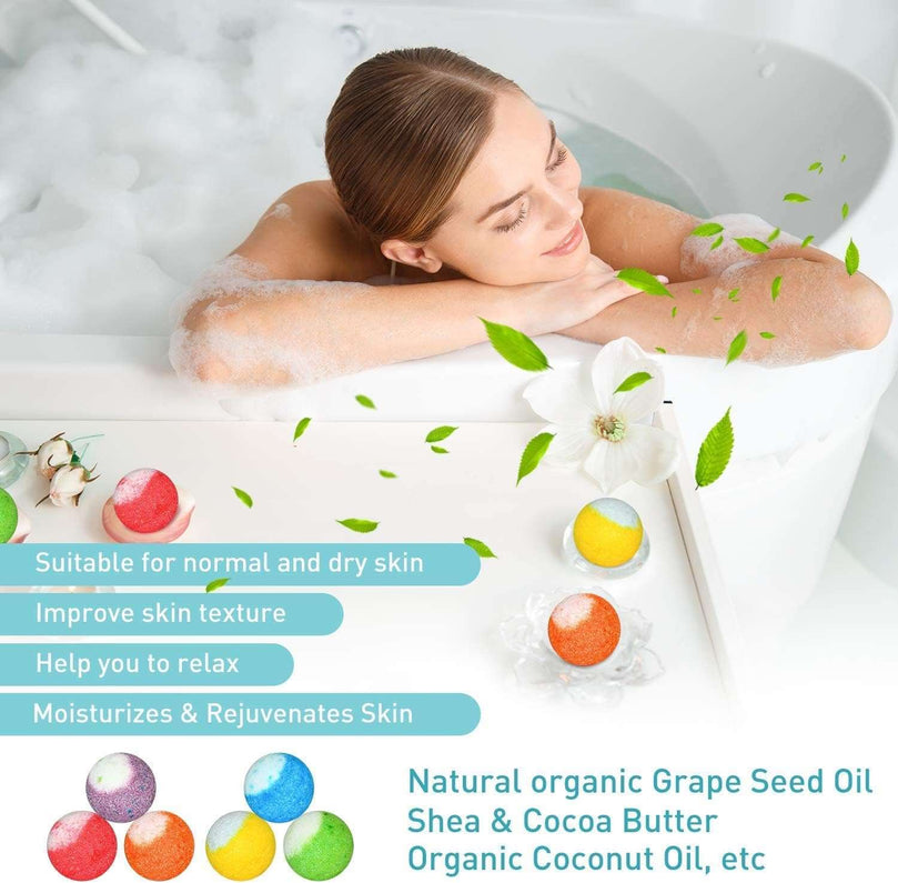 30 Pcs Bath Bomb Natural Organic Mini Bath Bombs, Handmade with Rich Fizz - Best Birthday Gift for Kids/Women/Men, Mother's Day