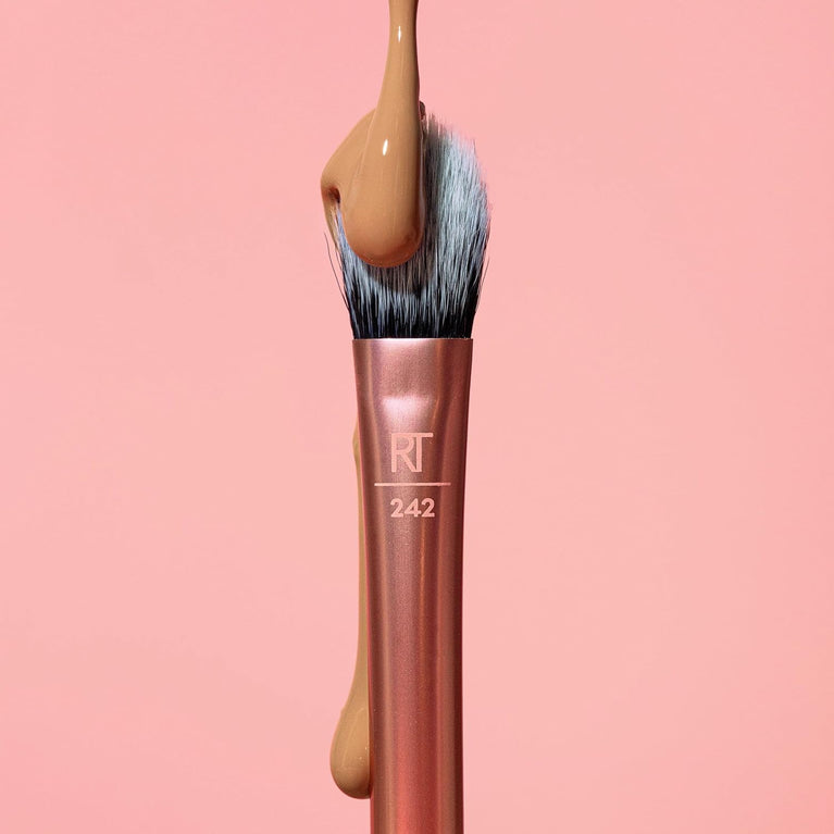 Pro-Grade Face Makeup Brush for Liquid, Cream Foundation, Blush, and Bronzer