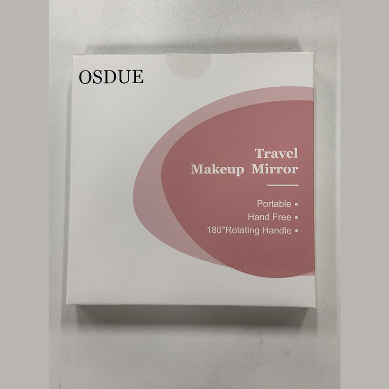 Compact Double-Sided Mirror: Portable 1X/5X Magnifying Handheld Vanity Mirror for Makeup