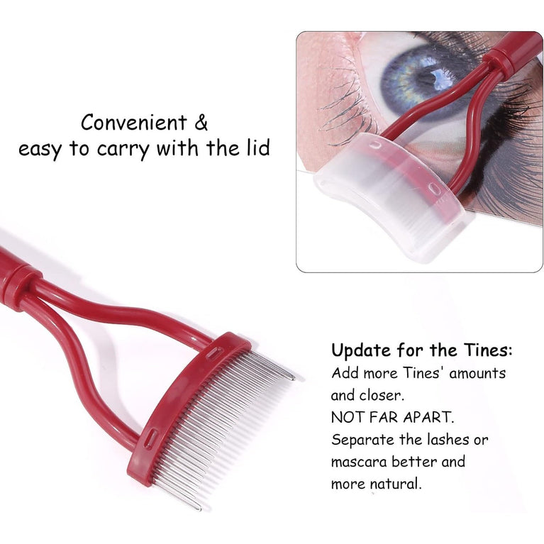 Eyelash Grooming Tool with Curved Comb for Flawless Mascara Application