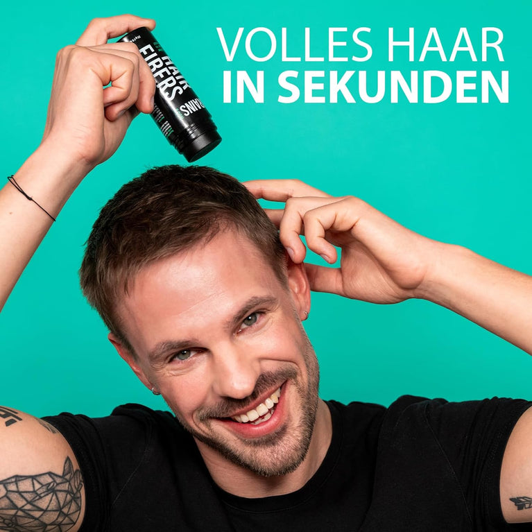 Thickening Hair Fibers by Brains & Son - Instantly Conceals Hair Loss and Thinning - Natural Keratin Powder (DARK BROWN)