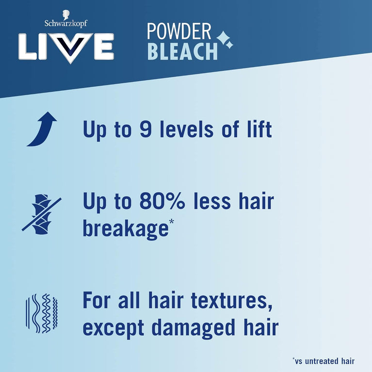 Schwarzkopf LIVE Bold Blonde Hair Dye, 9 Levels Lift, Plex Technology, Light Brown to Dark Brown, 157.0 gram