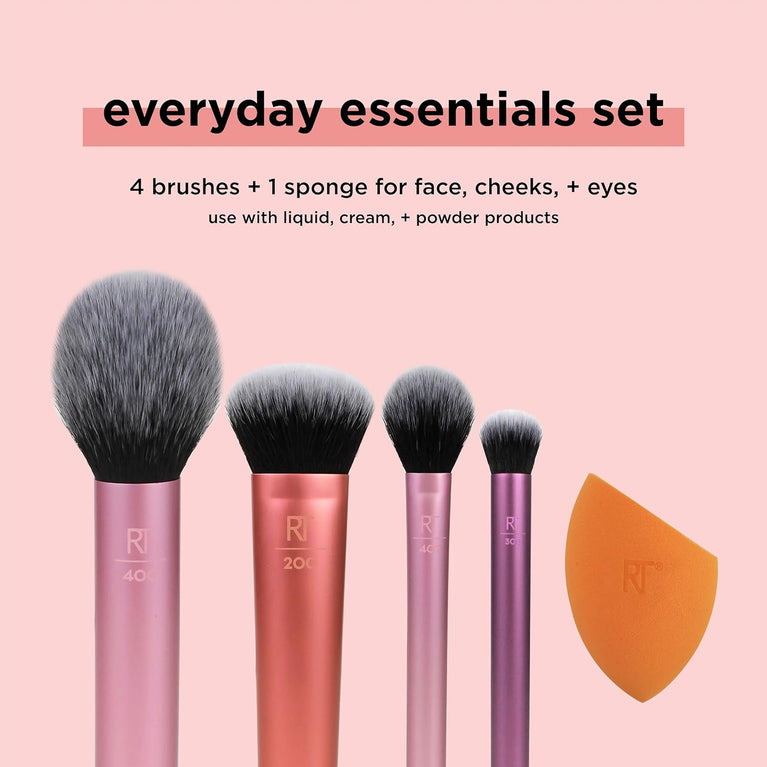 All-In-One Makeup Brush and Sponge Set for Flawless Pro Looks
