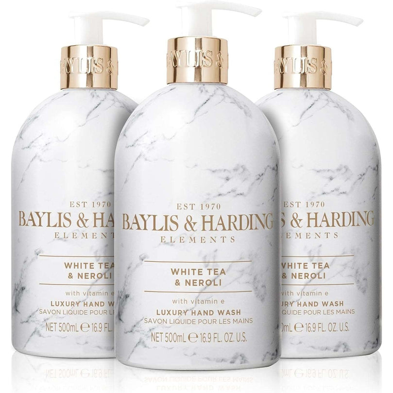 Baylis & Harding Elements White Tea & Neroli Hand Wash, 500 ml (Pack of 3) - Vegan Friendly