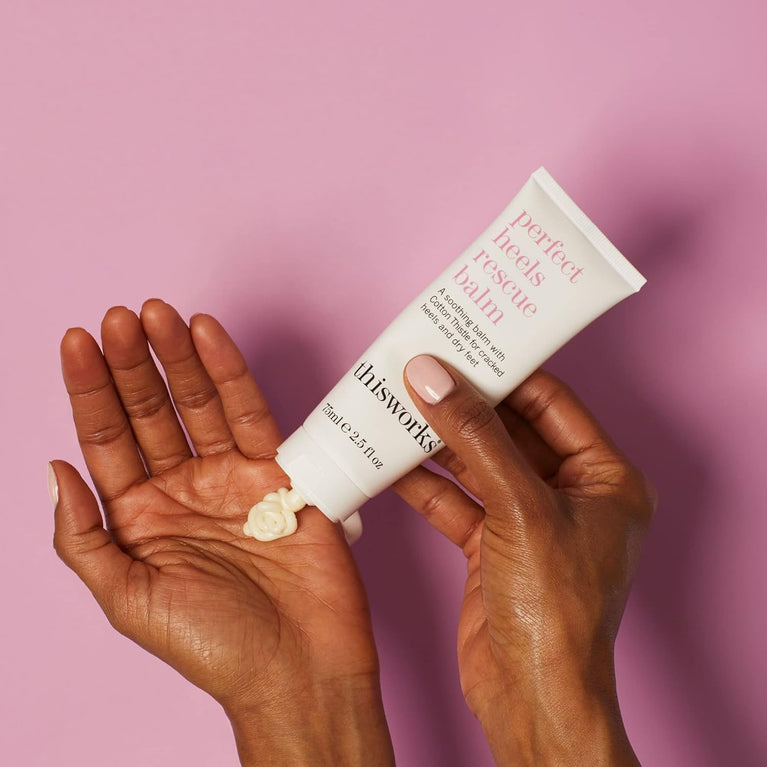 Revitalizing Foot Care Cream with Cotton Thistle, Lemon and Lavender Oils 75ml - Heel Balm for Dry Skin and Cracked Heels