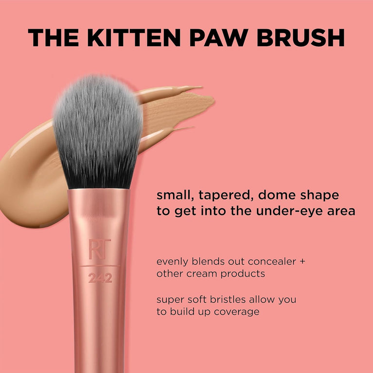 Pro-Grade Face Makeup Brush for Liquid, Cream Foundation, Blush, and Bronzer