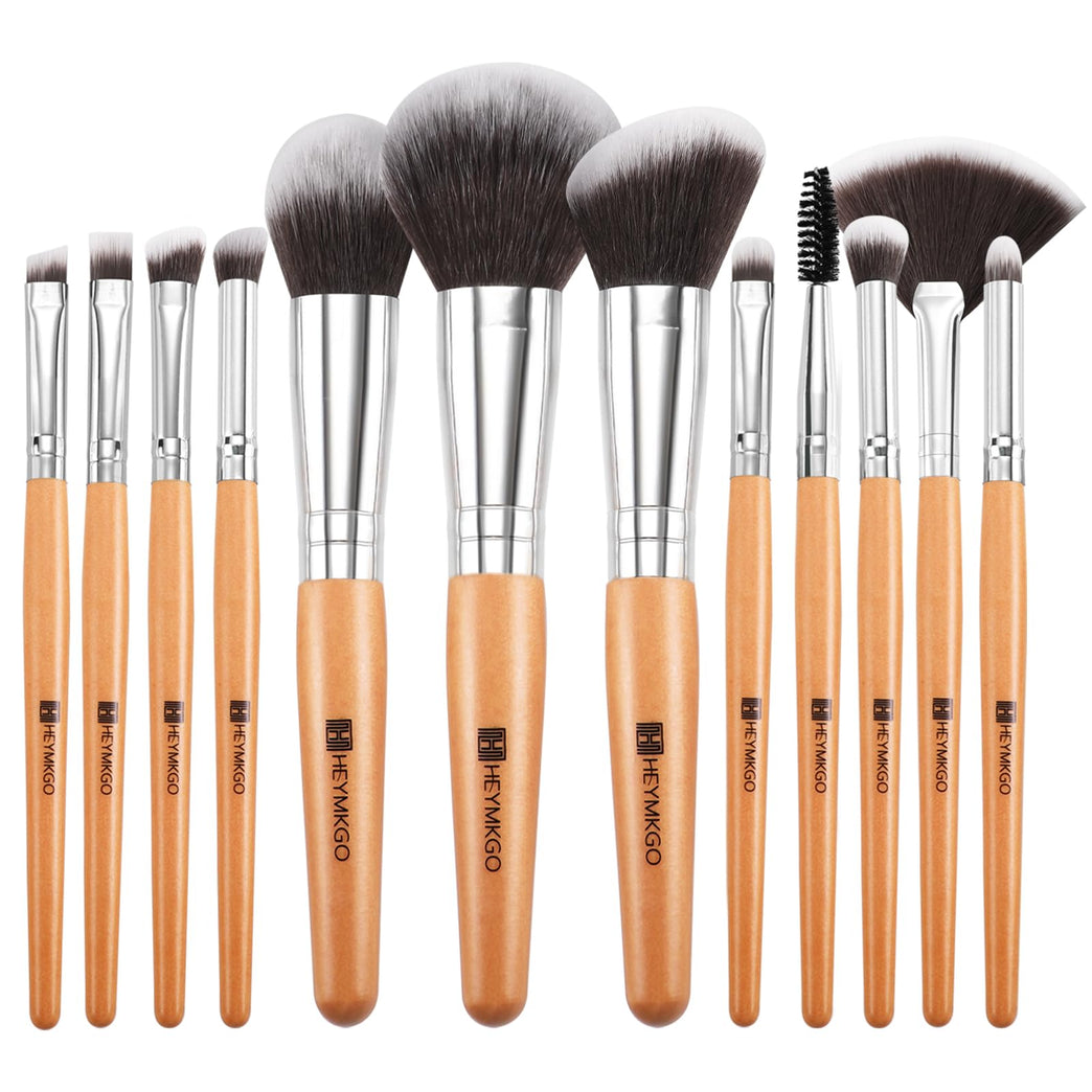Luxurious Wooden Makeup Brush Set - Eco-Friendly and Vegan Friendly