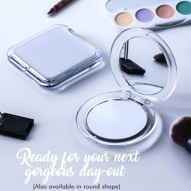 Compact 15X Magnifying Mirror for Travel - Lightweight Handheld Mirror