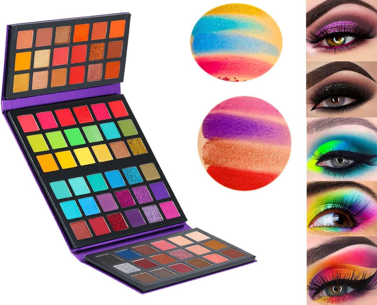 Ultimate 72-Color Eyeshadow Palette: Micronized, Luxurious Colors for the Modern Woman with Glitter and Blendable Shades