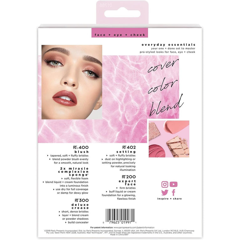 All-In-One Makeup Brush and Sponge Set for Flawless Pro Looks