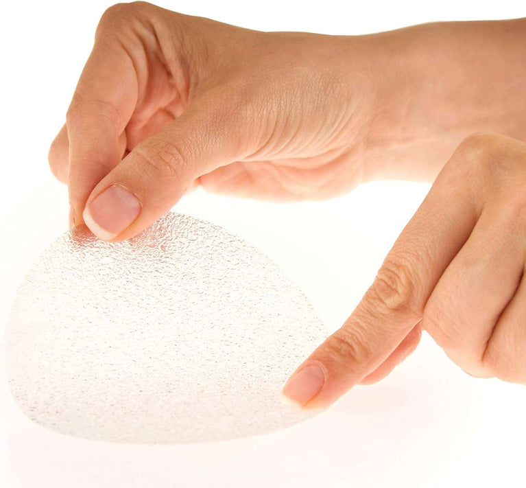 15 Big Transparent Anti-Slip Stickers for Bath and Shower | Textured Non-abrasive Stickers for Better Grip | Discreet Self Adhesive Circles with 4 in (10cm) diameter for better Safety | With Scraper