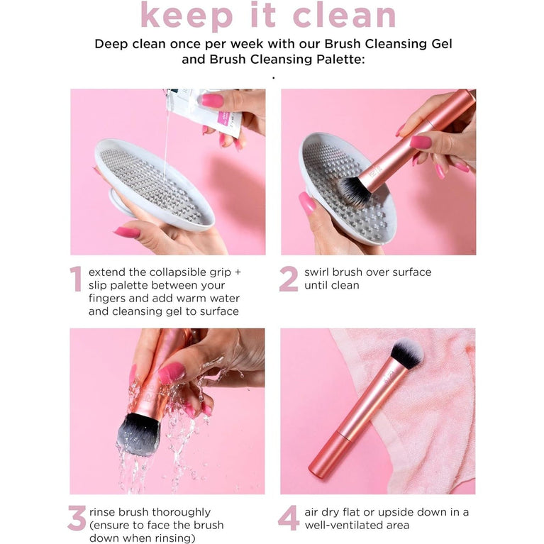 Pro-Grade Face Makeup Brush for Liquid, Cream Foundation, Blush, and Bronzer