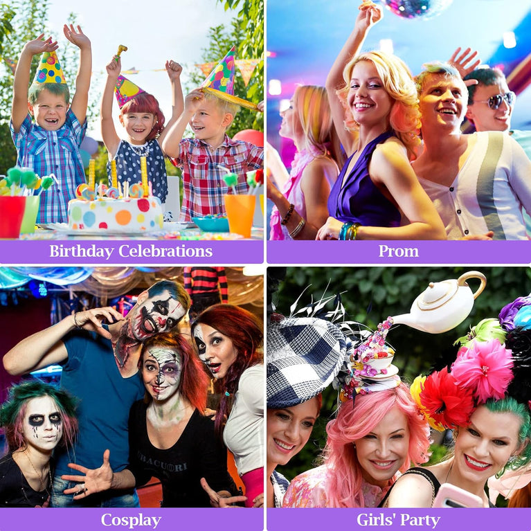 Qivange Hair Chalk Comb Set: Vibrant Temporary Hair Color for Kids and Cosplay