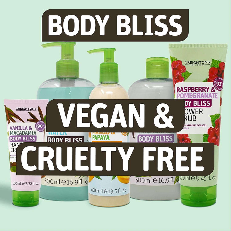 Creightons Body Bliss Mango and Papaya Bath and Shower Gel (500ml) - 90% Naturally Derived Ingredients. 100% Vegan. Cruelty Free. Natural Extracts