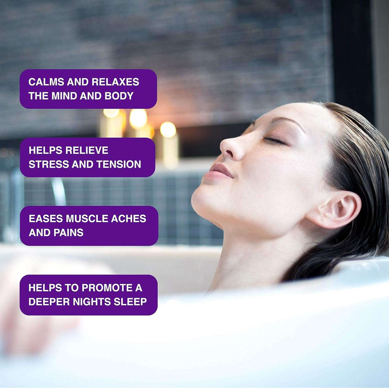DRSALTS 100% Dead Sea Bath Salts Sleep Therapy with Lavender 1kg Replenish Natural Minerals, Essential for Staying Healthy. Help Soothe and Relax Mind + Body. Detoxify & Promote a Deeper Nights Sleep