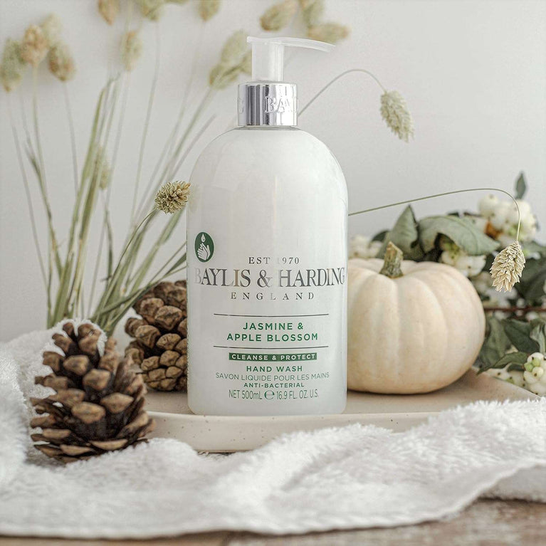 Baylis & Harding Jasmine and Apple Blossom Anti-Bacterial Hand Wash, 500 ml (Pack of 3) - Vegan Friendly