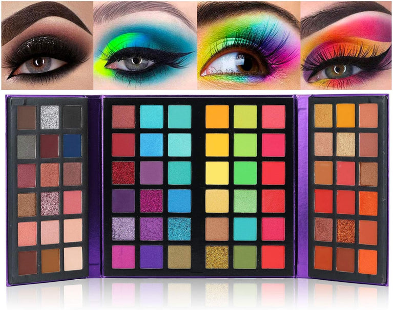 Ultimate 72-Color Eyeshadow Palette: Micronized, Luxurious Colors for the Modern Woman with Glitter and Blendable Shades