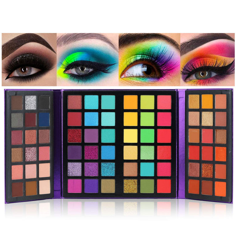 Ultimate 72-Color Eyeshadow Palette: Micronized, Luxurious Colors for the Modern Woman with Glitter and Blendable Shades