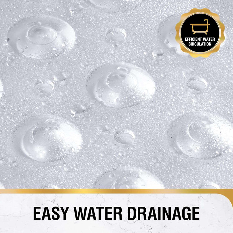 HITSLAM Non Slip Bath Mat for Tub, 100 x 40cm Extra Long Shower Mat Anti Mould, Machine Washable Bathroom Bathtub Mat with Suction Cups and Drain Holes, Soft on Feet, Clear