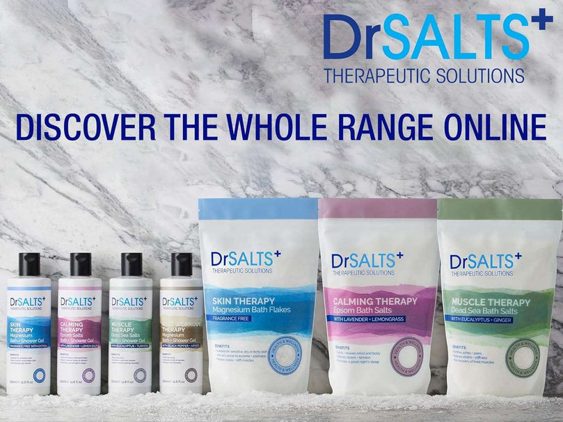 Dr Salts Calming Therapy Epsom Bath Salts, 1kg. With Lavender & Lemongrass. Calms and relaxes mind & body. Relieves stress & tension. Promotes better sleep.