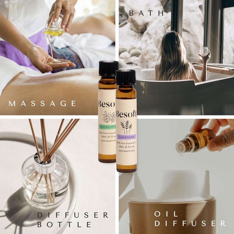 Besoft Shower Steamers Aromatherapy - Set of 10 with 2 Essential Oils, Lavender and Eucalyptus Oil | Gifts for her | Gifts for Women | Valentine and Pamper Gifts | Spa