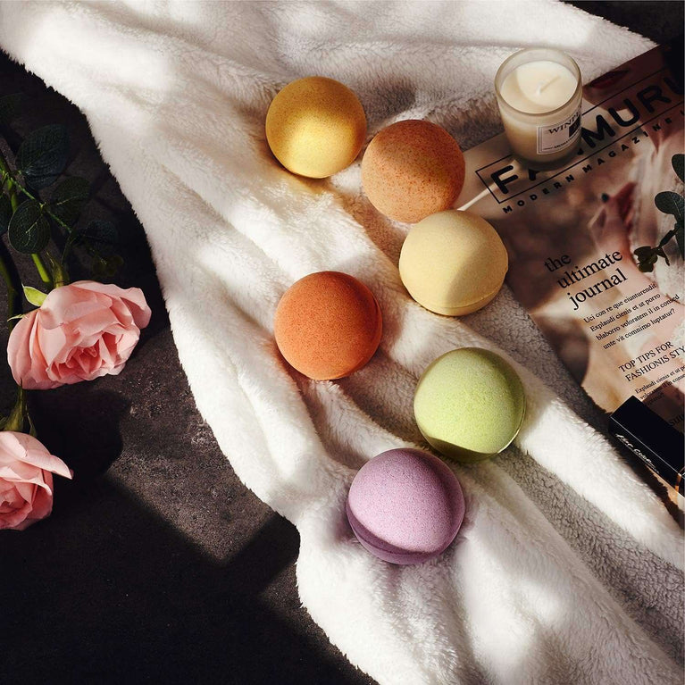 Bath Bombs Gift Set, TTRwin Natural Vegan Spa 12 Fizzy Bubble Bath Bomb Kit with Different Organic Essential Oils,Birthday Gift idea for Her, Women, Men, Kids and Teen Girls