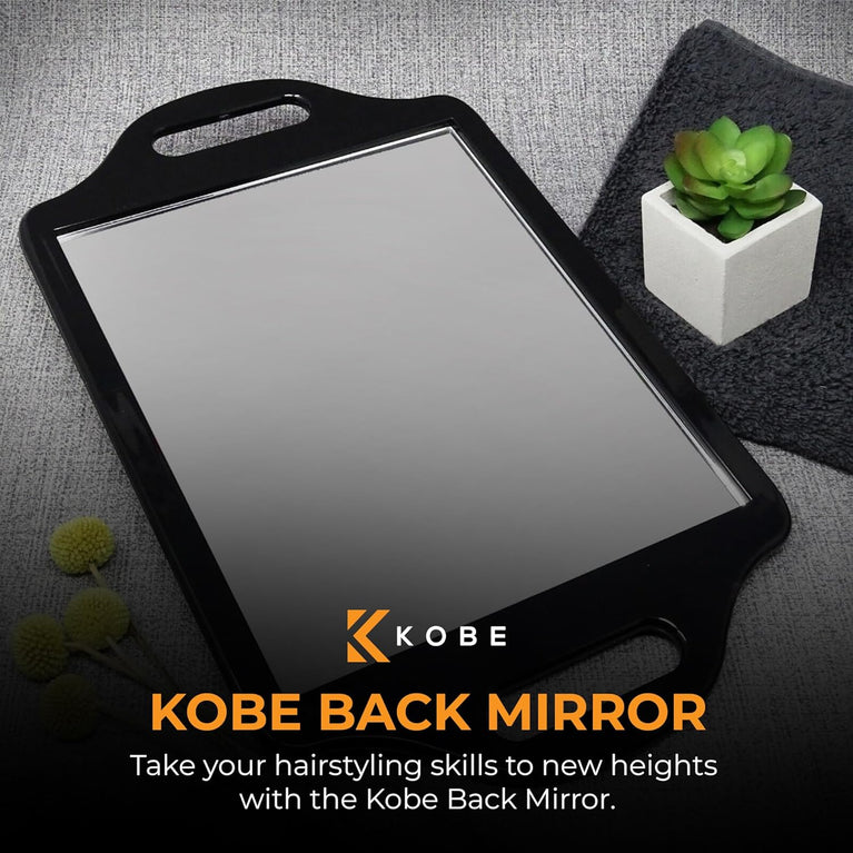 Professional Handheld Mirror - Dual-Handled Grooming Accessory for Barbers, Hairdressers, and Beauty Artist