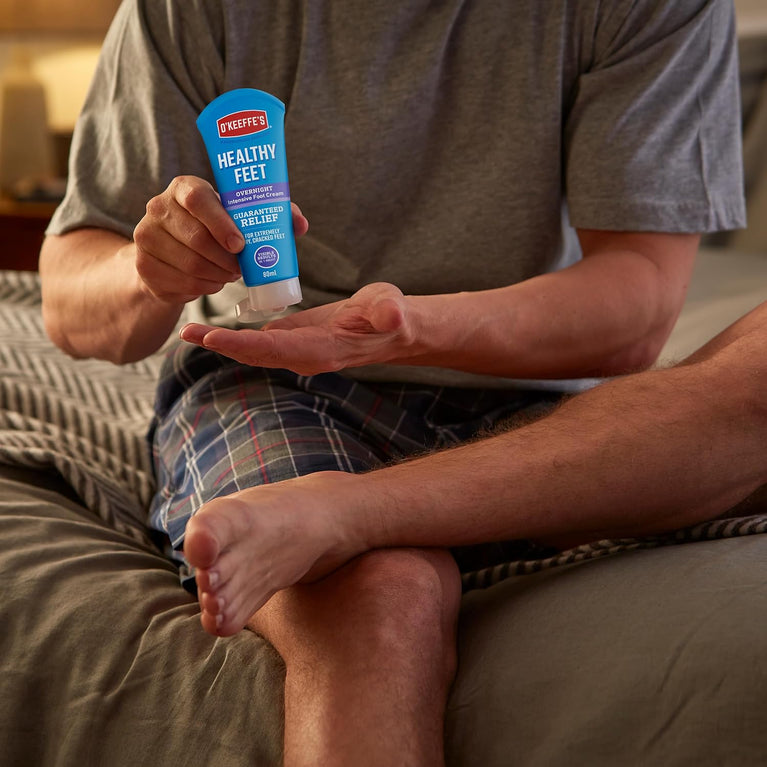 O’Keeffe’s Overnight Revitalizing Foot Cream, 80ml – Advanced Solution for Severe Dry, Cracked Feet