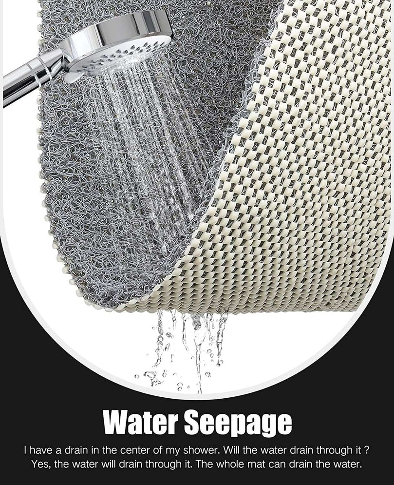 Bingobang Bath Mats Non Slip,Shower Mat Rubber 60x40cm,Extra Soft Anti-Mould, Machine-Washable,For Bathroom Floor,Bathtub(Grey)