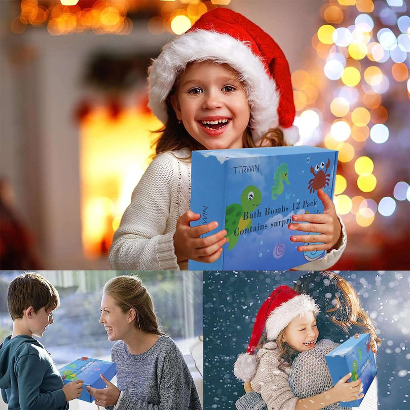 Bath Bombs Gift Set,with Surprise Toys Inside, Organic and All Natural Ingredients Bubble Bath Bombs Fizzes Spa Ideal Birthday Easter for Boys & Girls