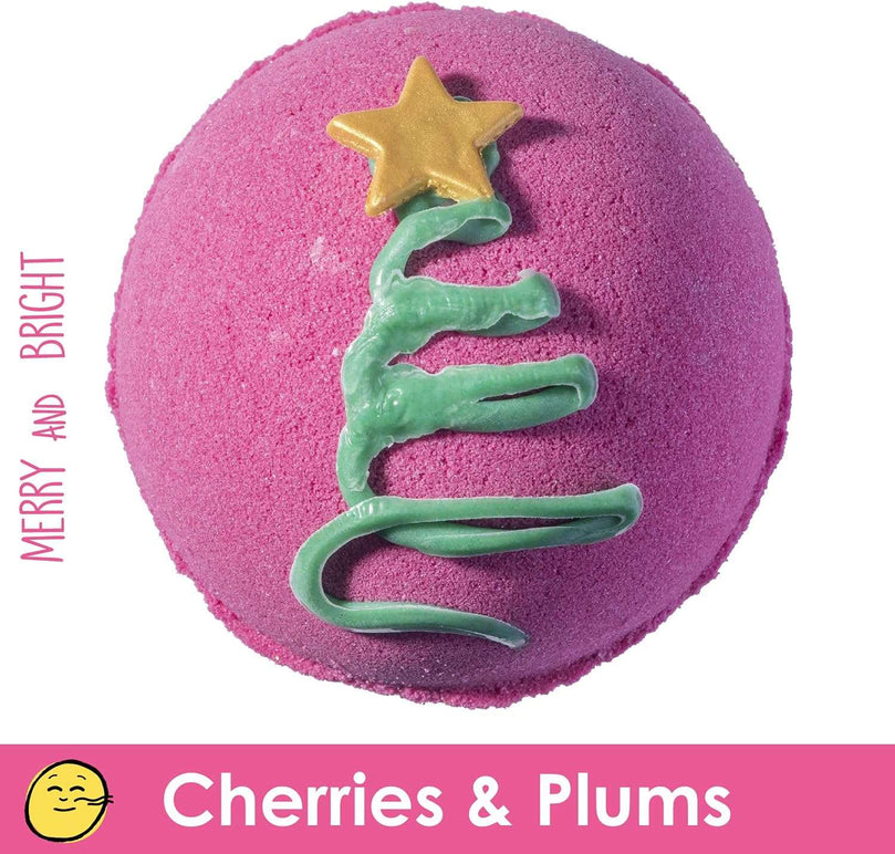 Bomb Cosmetics Naughty or Nice Handmade Hessian Sack Bath Blaster Gift Pack, Contains 7-Piece, 160 g Each (Contents May Vary)