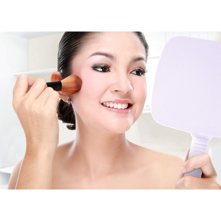 Professional Handheld Mirror - Compact Travel Essential with Non-Slip Handle for Makeup, Shaving & Hairdressing