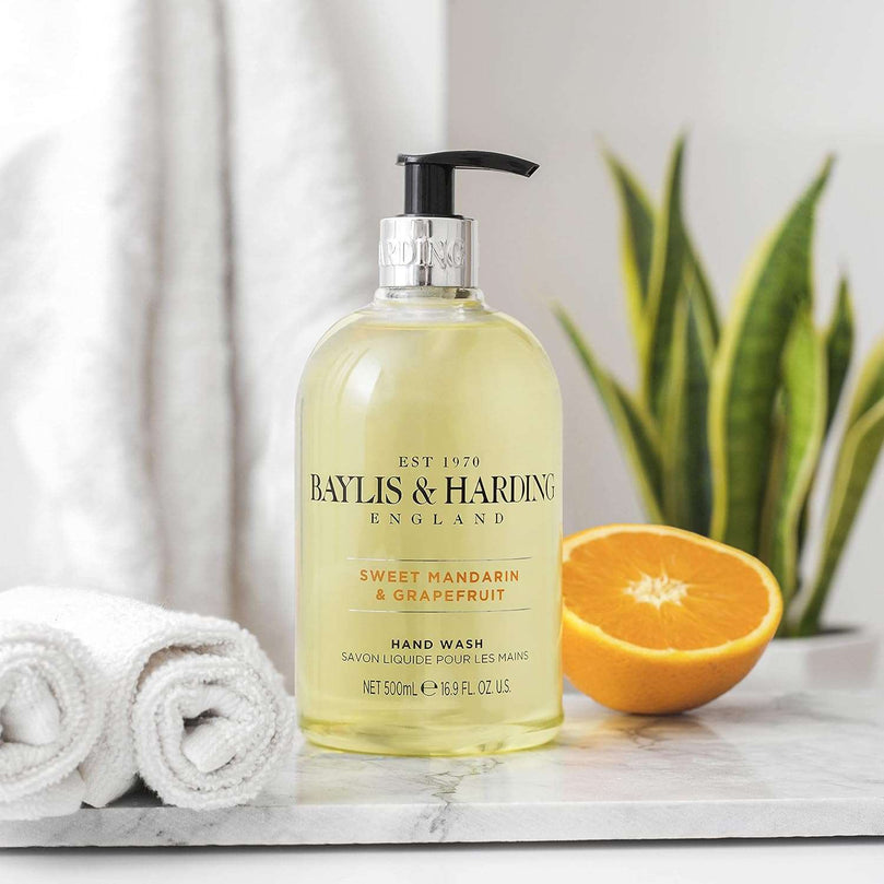 Baylis & Harding Sweet Mandarin and Grapefruit Hand Wash, 500 ml (Pack of 3) - Vegan Friendly